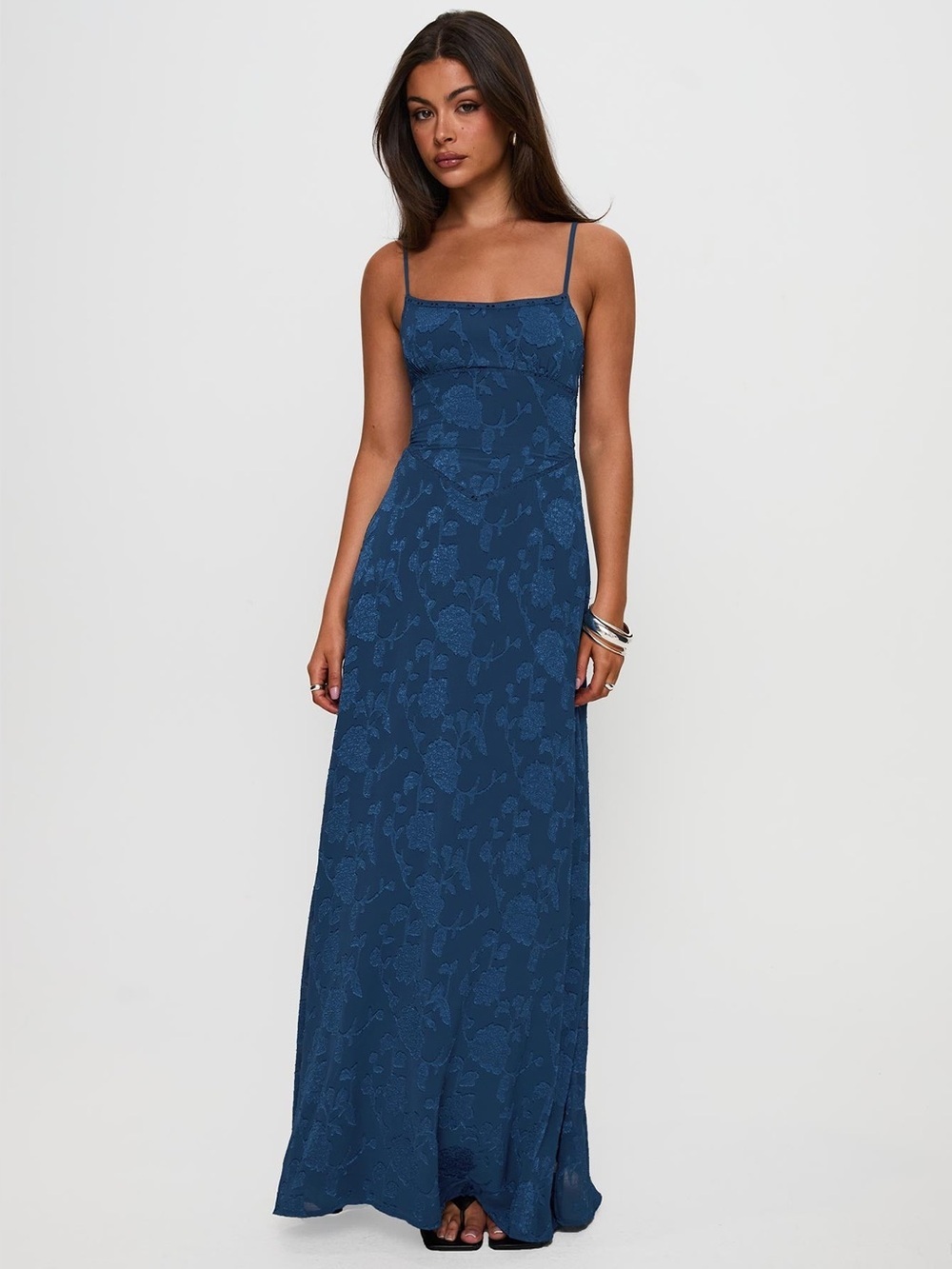 PRINCESS POLLY South Of France Maxi Dress in Blue